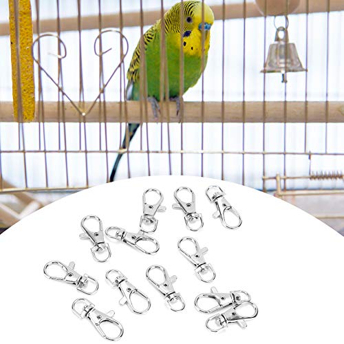 NOENNULL 12 PCS Haustier Vögel Käfig Metall Haken Clip Eisen Anti Flucht Haustier Vogel Käfig Tür Schnalle Schloss Klaue Trigger Snap Haken von NOENNULL