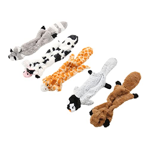 NOENNULL 5PCS Hundeplüschspielzeug, Weiches, Flauschiges Knisterpapier, Bissfestes Zahnreinigungsspielzeug für Hunde, Kauspielzeug für Hunde und Welpen von NOENNULL