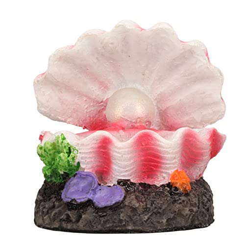 NOENNULL Aquarium Shell Air Bubbler Dekoration Simulation Kunstharz Fisch Tank Shell Ornament mit Luftblasen Steinen von NOENNULL