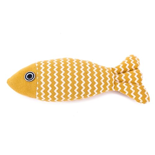 NOENNULL Cat Toys Fish Anti Bite Catnip Toy für Katzen Weiche Leinen Interaktive Kätzchen -Kicker -Spielzeug für Innenkatzen für Alle Rassen von NOENNULL