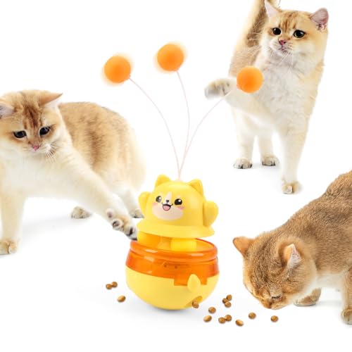 NOENNULL Interaktives Katzenspielzeug für Hauskatzen, Kätzchen, Zauberstab, Spielzeug, Gewichtsverlust, Kätzchen, Lustige Bälle, Slow-Food-Spender, Futterspender, Leckerli-Ausgabe, von NOENNULL