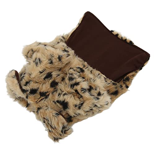 Niedliche Retro -Fashion -Haustier Leopardenmuster Umhang Kleiner Hund Plüschjacke für - und Winter Stilvolle Warme Hundemantel Winterbekleidung (L) von NOENNULL