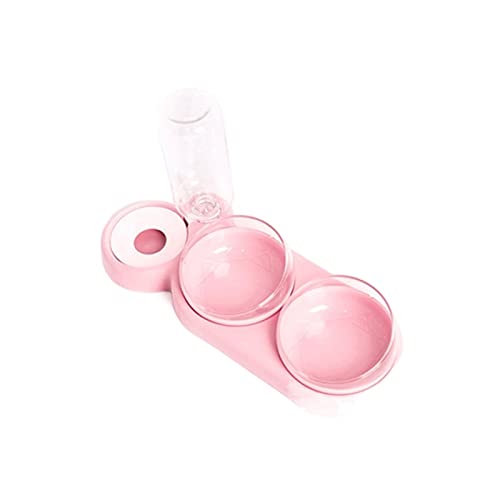 NOGRAX Futternapf, Futternapf for Katzen und Hunde, automatischer Wasserbehälter, mit Halterung, Futternapf, Anti-Spritz-Behälter, abnehmbar Schalen (Color : Pink) von NOGRAX