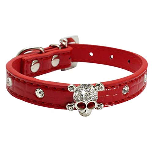 NOLITOY 1 STK Halloween-schädel-haustierhalsband Für Haustiere Strass Halsband Gothic Hundehalsband Strass Hundehalsbänder Schädel Hundehalsband Party-hundekostüm Diamant Niet von NOLITOY