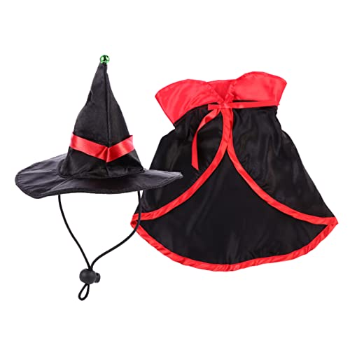 NOLITOY 1 Satz Halloween-Haustier-Transformation Lustiger Umhang-Anzug Cosplay Vampir-Party Verkleiden Sich Halloween-hundekostüm Halloween-Haustier-Vampir-kostüm Die Katze Die Satin von NOLITOY