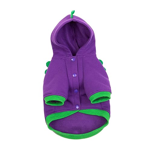 NOLITOY Pullover Mantel 1stk Halloween- Wintermantel Für Kleine Hunde Haustier-Urlaubs-Outfits Halloween-haustieranzug Halloween-Hund-Hoodie Warme Jacke Polyester Mit Kapuze Violett Shirt von NOLITOY