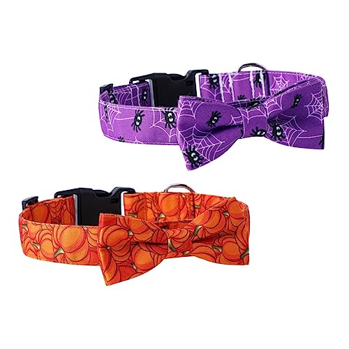 NOLITOY 2st Haustierhalsband Baumwolle Polyester Halskette Halloween von NOLITOY