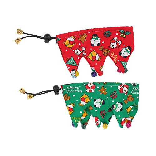 NOLITOY 2st Haustierhalsband Hund Weihnachtsfliege Weihnachtshundekrawatten Weihnachten Haustier Halskette Weihnachts-Haustier-Krawatten Kleines Welpenhalsband Stoff Halloween Halsring von NOLITOY