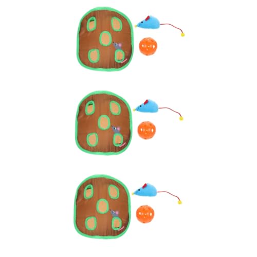 NOLITOY 3 Sätze Katzen Spielzeug Katze Verstecken Suchen Hundetür Für Die Wand Katzentür Tunnel Löcher Katzenspielzeug Mäuse Schlagen EIN Maulwurfsspielzeug Haustier Faltbar Stoff von NOLITOY