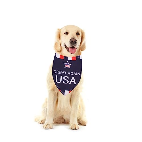 NOLITOY 3St Hundehalstuch mit amerikanischer Flagge Haustierhalsband patriotischen Tag USA Hundehalsband Vereinigte Staaten Schal Flaggenhund von NOLITOY