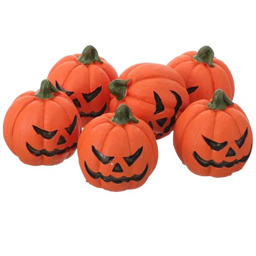 NOLITOY Halloween Dekorationen Halloween Kürbis Dekoration Miniatur Aquarium Dekor Kleine Harz 6pcs Home Decor von NOLITOY