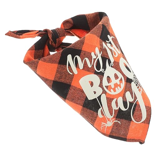 NOLITOY Dreieckstuch Für Haustiere Halloween-welpenschal Halloween-welpen-Bandana Katzenhalstuch Katze Hals Halstuch Für Haustiere Einzelne Schicht Baumwolle Polyester Kleine Tiere von NOLITOY