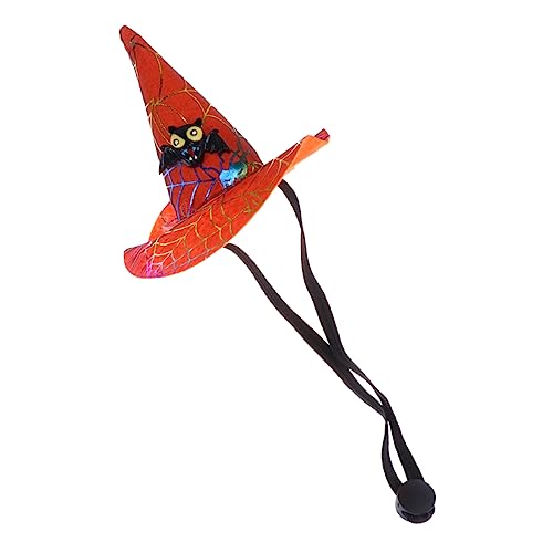 NOLITOY Halloween-welpenhut Haustierhut Halloween Haustier Kostüme Zaubererhut Cosplay Hexenhut Für Hunde Katze Kleidung & Bekleidung Halloween-hexenhut Spinnenhut Haustier Hut Kürbis von NOLITOY