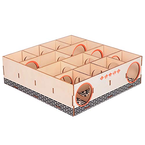 NOLITOY Hamster-Spielzeug Hamstertunnel Hamster Verbirgt Sich Hamster Labyrinth Tunnel Aus Holz Hamster-Labyrinth-Puzzle-Spielzeug Hausmäuse Gehirn Spielzeug Zwerg Klein Hölzern Die Ratte von NOLITOY