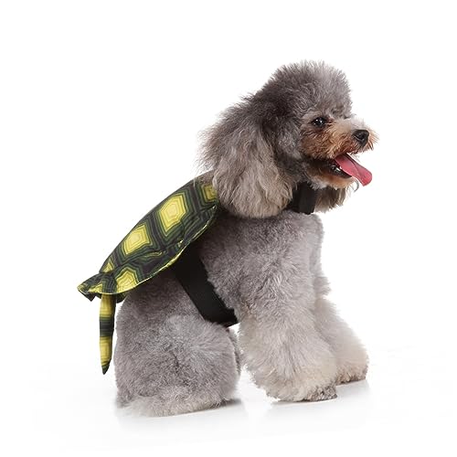 NOLITOY Hunde-Halloween-Outfit Schildkröte Hunde Haustier-Cosplay-Party Hundekleidung Größe S Bequeme Haustiermütze Für Besondere Anlässe von NOLITOY