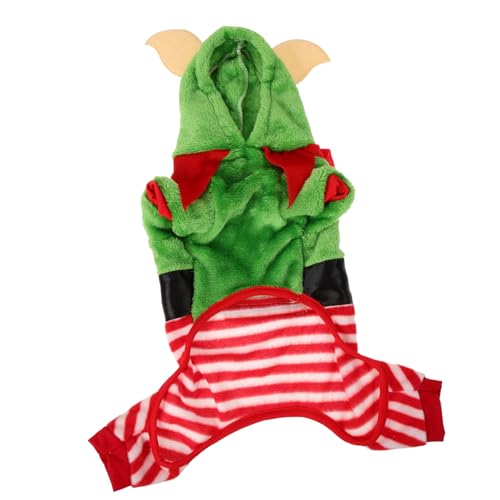 NOLITOY Kostüm -Kleidung Lustige Haustier-Cosplay-Outfits Welpen-Fleece-Outfits Hund Weihnachtsmann-Cosplay-Kleid Katzen-weihnachtsoutfit Weihnachtswelpenkostüm Winter Flanell von NOLITOY