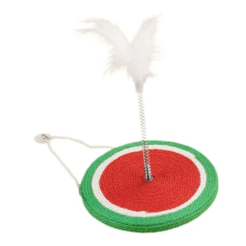 NOLITOY Sisal Ball Katzen Spielzeug Kratzmatte Für Kätzchen Federspielzeug Für Austauschbarer Kratzbaum Für Katzen Interessanter Kratzbaum Natürliche Sisalmatte MDF Katzenkratzer von NOLITOY