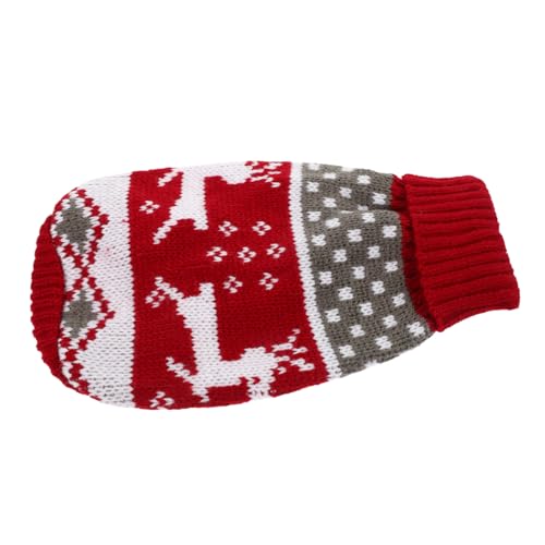 NOLITOY Weihnachten-Haustier-Pullover Deko-Pullover Für Hunde Katzen-Weihnachtspullover Weihnachtspullover Für Hunde Katze Schöne Weste Winterkostüme Für Hunde Bequemer Warm Halten Zubehör von NOLITOY