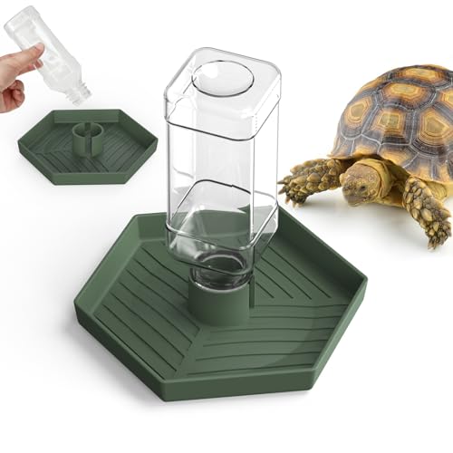 Reptilien-Wasserspender, 250 ml, Bartdrachen-Wassernapf – kleine Wasserschale für Schildkröten – Schalen für Reptilien und Amphibien (L) von NOMOY