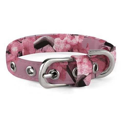 Flower Tree Hundehalsband mit Schnalle, niedliche Haustier-Halskette, verstellbar, Sicherheitshalsband für kleine und mittelgroße Hunde, breites Hundehalsband von NONHAI