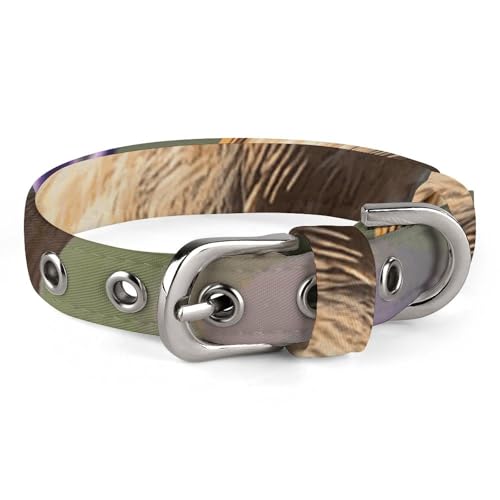 Hundehalsband mit Vogel in violettem Lavendel, mit Schnalle, niedliche Haustier-Halskette, verstellbar, Sicherheitshalsband für kleine und mittelgroße Hunde, breites Hundehalsband von NONHAI