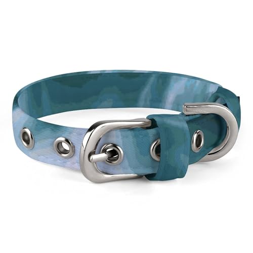 Hundehalsband mit Wasserfalllandschaft, niedliches Haustierhalsband, verstellbar, Sicherheitshalsband für kleine und mittelgroße Hunde, breites Hundehalsband von NONHAI