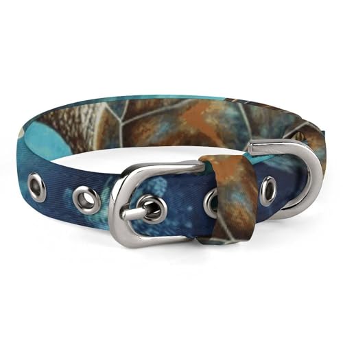 Schildkröten-Hundehalsband mit Schnalle, niedliche Haustier-Halskette, verstellbar, Sicherheits-Halsband für kleine und mittelgroße Hunde, breites Hundehalsband von NONHAI