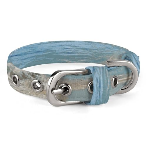 Sea and Beach Hundehalsband mit Schnalle, niedliche Haustier-Halskette, verstellbar, Sicherheitshalsband für kleine und mittelgroße Hunde, breites Hundehalsband von NONHAI