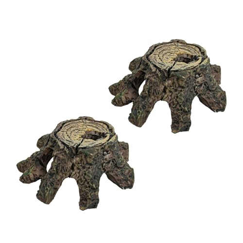 NPXUAMTJ Aquarium-Dekoration, Unterschlupf, Terrarien, Nest für Reptilien, Versteck für Haustiere und bequeme, realistische Baumwurzel, 2 Stück NPXUAMTJ Aquarium-Dekoration, Unterschlupf, Terrarien, Nest für Reptilien, Versteck für Haustiere und bequeme, realistische Baumwurzel, 2 Stück von NPXUAMTJ