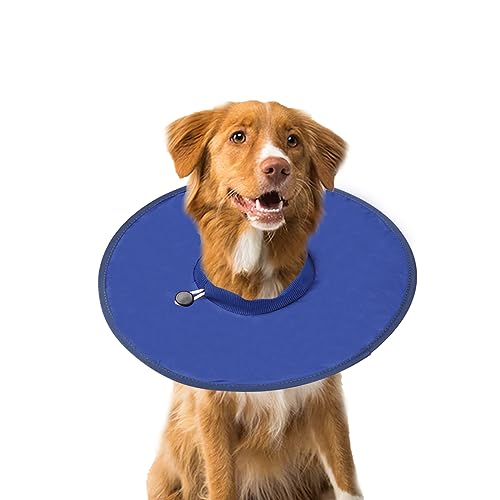 Genesungshalsband für Hunde, Verstellbares Dog Recovery Collar Königsblaues Tuch Anti-Lecken-Hundehalsband für Haustiere Schutzkragen Hunde um das Lecken von Wunden zu stoppen (S) von NQEUEPN
