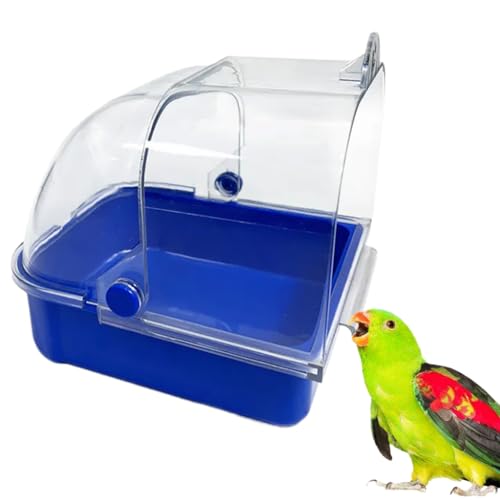 NRVTRE Papageien Badewanne, 14 * 12 * 10cm Papageien Badebox Vogelkäfig Zubehör, Vogelbadewanne, für Katzen, Finken, Wellensittiche, Lerchen Und Kleine Vögel (01#) von NRVTRE