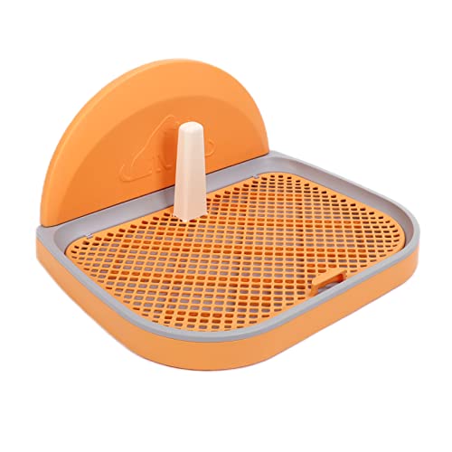 NSXAYIWE Hundetöpfchen-Toilette mit abnehmbarem Pfosten und Wandabdeckung, tragbare Hundetoilette, Welpen-Pee-Mesh-Töpfchen-Trainingstablett (Orange) von NSXAYIWE