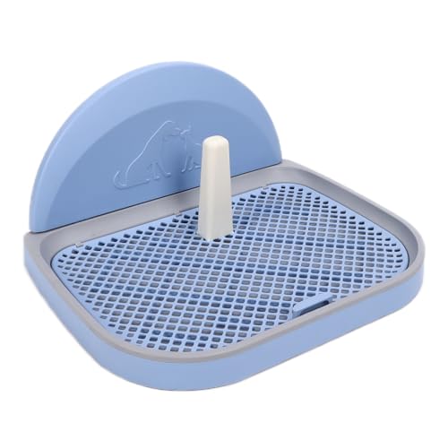 NSXAYIWE Hundetöpfchen-Toilette mit abnehmbarem Pfosten und Wandabdeckung, tragbare Hundetoilette, Welpen-Pee-Mesh-Töpfchen-Trainingstablett (Sky Blue) von NSXAYIWE