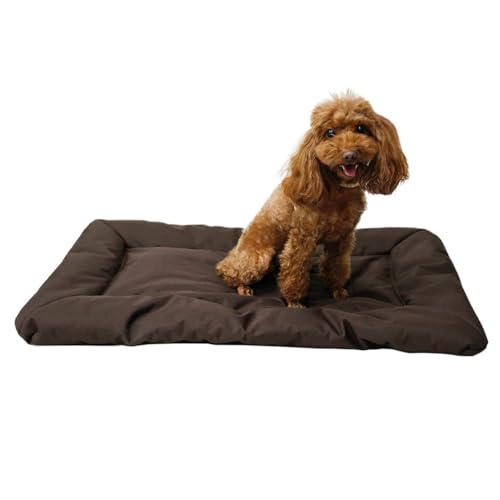 NSXAYIWE Reise-Hundebett, aufrollbares Outdoor-Hundebett mit Tragegriffen, wasserdichte Hundebox-Unterlage, Haustier-Campingausrüstung für kleine, mittelgroße Hunde oder Katzen, 83,8 x (Kaffee) von NSXAYIWE