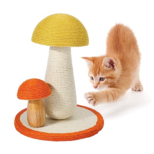 Pilz-Kratzbaum für Katzen, bequemer Sisal-Kätzchen-Kletterkratzer für interaktive Spielzeit, Katzen-Kletterbaum für Indoor-Spaß von NSXAYIWE