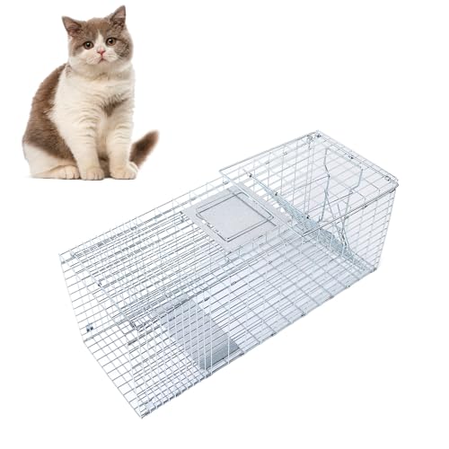 Zusammenklappbarer Katzenkäfig, Katzenkäfig aus Metalldraht für kleine und mittelgroße Katzen, geräumige und stabile Reise-Hundekiste aus Metalldraht für Reisen und den von NSXAYIWE