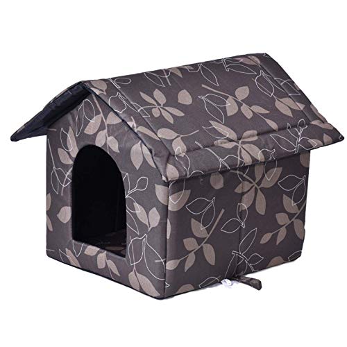 Katzenhaus Katzenhöhle Für Draußen Winterfest Faltbar Häuser Katzenbett Wasserdicht Hautier Haus Weich Und Warm Für Hund Katze (L/45 * 43 * 40cm) von NSXIN