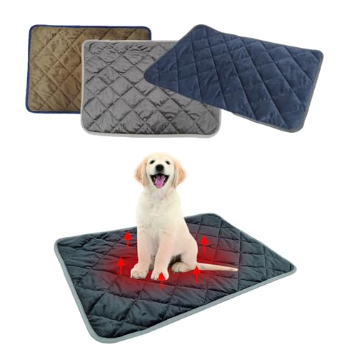 NSXIN Selbstheizende Decke für Katzen & Hunde, Winter Haustiere Wärmematte, Waschbare Hund Thermodecke, Selbstwärmende Winter Hundematte, rutschfest Hund Wärmedecke Heizmatte (XL,Dunkelblau) von NSXIN