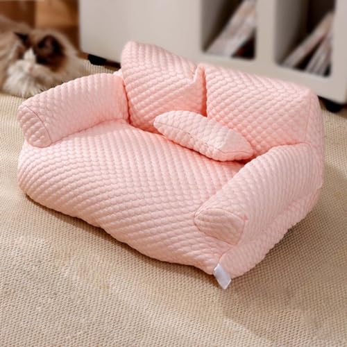 NTDMSFWM Ice Silk Cooling Pet Bed for Small, Cats Breathable Washable Pet Beds Dog Cooling Bed Summer Sleeping Cool Ice Silk Bed Ice Silk Cooling Pet Couch(Pink,XXL) von NTDMSFWM