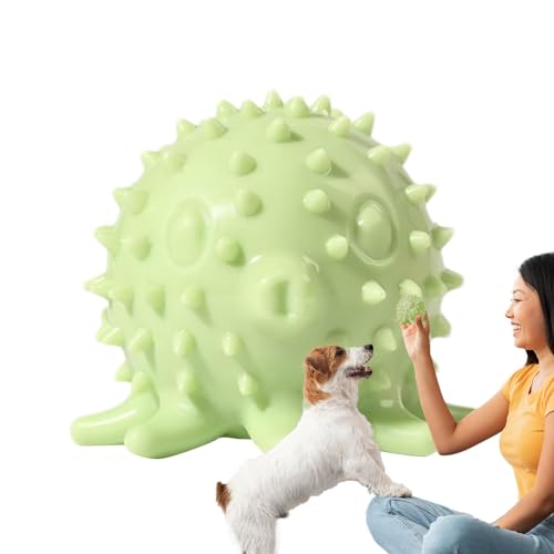 NUDGE Beißspielzeug für Hunde, interaktiver Oktopus-Beißring, bissfest, robust, Naturkautschuk, Haustierzubehör für kleine bis mittelgroße Hunde und Welpen von NUDGE