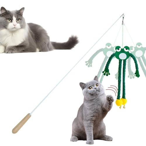 NUDGE Katzenstab-Spielzeug, lustiger und langlebiger Katzen-Teaser-Charmer, interaktives Katzenspielzeug, kreativer Zauberstab, kreativer Katzenspielzeug, Zauberstab für Katzen zu Hause von NUDGE