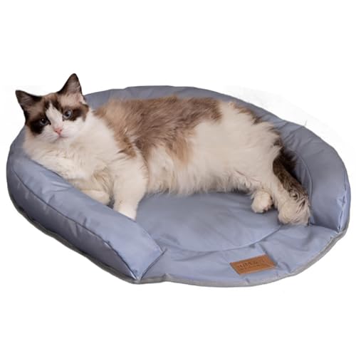 NUDGE Pet Gel Ice Pad - Ovale Kühlmatte für Sommerhunde - Wärmeabsorbierende Haustier-Bettwäsche für drinnen und draußen mit erhöhtem Kissen für Wohnzimmer, Schlafzimmer von NUDGE