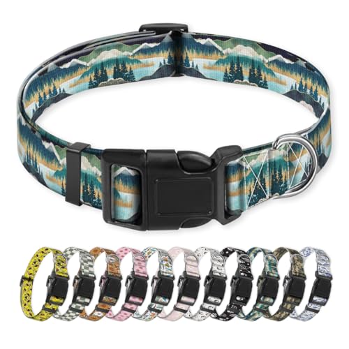 NUGGHU Hundehalsband, niedliches Welpenhalsband, lustiges Haustierhalsband, verstellbar, weich, für mittelgroße Hunde, schöner Mond, Berg NUGGHU Hundehalsband, niedliches Welpenhalsband, lustiges Haustierhalsband, verstellbar, weich, für mittelgroße Hunde, schöner Mond, Berg von NUGGHU