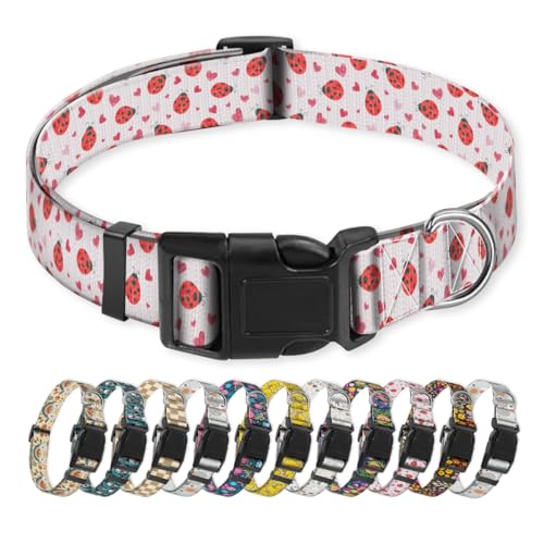 NUGGHU Hundehalsband, niedliches Welpenhalsband, lustiges Haustierhalsband, verstellbare weiche Hundehalsbänder für große Hunde, niedliche Marienkäfer NUGGHU Hundehalsband, niedliches Welpenhalsband, lustiges Haustierhalsband, verstellbare weiche Hundehalsbänder für große Hunde, niedliche Marienkäfer von NUGGHU