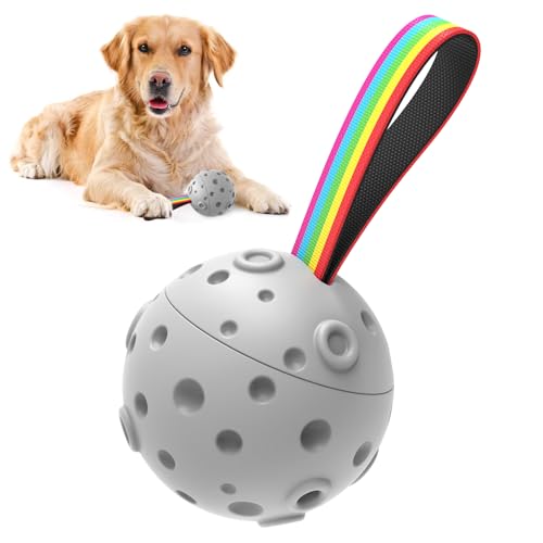 NUGUTIC Hunde-Kauspielzeug-Ball, extrem strapazierfähiges Naturkautschuk-Hundespielzeug für aggressive Kauer, interaktives Hundespielzeug für kleine, mittelgroße und große Hunde, 8,9 cm von NUGUTIC