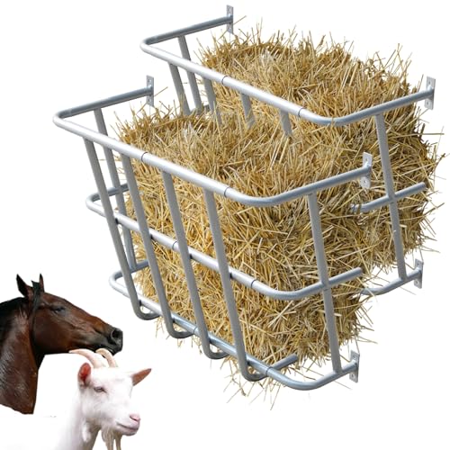 NULTRUMA Heu-Futterstation für Ziegen, mehrseitige Wandhalterung, robuster Heu-Futterspender für Nutztiere, Pferde, Ziegen, Schafe, Esel, Innen- und Außenbereich, 2 Stück von NULTRUMA