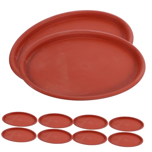 NULYLU 10St Blumentopfmatte Perlenaufnahme Untersetzer-Tablett Outdoor-Tablett Kuchen Trog Fix Pflanzen untersetzer für blumentöpfe Untersetzer aus Kunststoff dekorative Untertasse pp rot von NULYLU