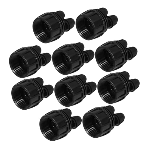 NULYLU 10st Gartenbewässerungsanschluss Wasserhahn Adapter Blütengießadapter Zaun Marine Ball Schwarzlichtfassung Blumentopf Mit Hohem Fuß Glühbirnenfassung Hochbett Abs Black von NULYLU