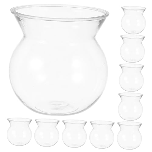 NULYLU 10st Mini-vase Aus Kunststoff Tischvase Blumenvase Aus Kunststoff Knospe Blumenvase Blumenbehälter Esstisch Blumenvase Heimdekoration Plastikvase Das Haustier Transparent von NULYLU