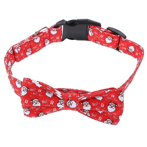 NULYLU Weihnachtsmann Schleife Haustier Schleifenhalsband Haustier Kätzchen Haustierzubehör Outdoor Katzenhalsband Hundehalsband Kleines Hundehalsband von NULYLU